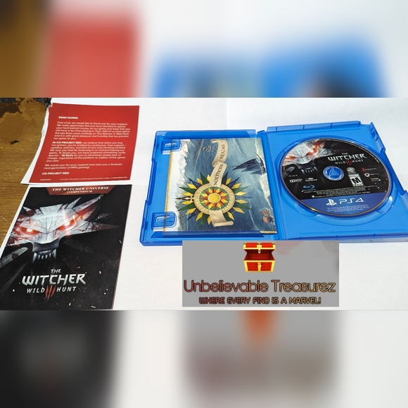 Mint Witcher 3. Wild Hunt PS4 Complete with Map & Manual - Picture 2 of 8